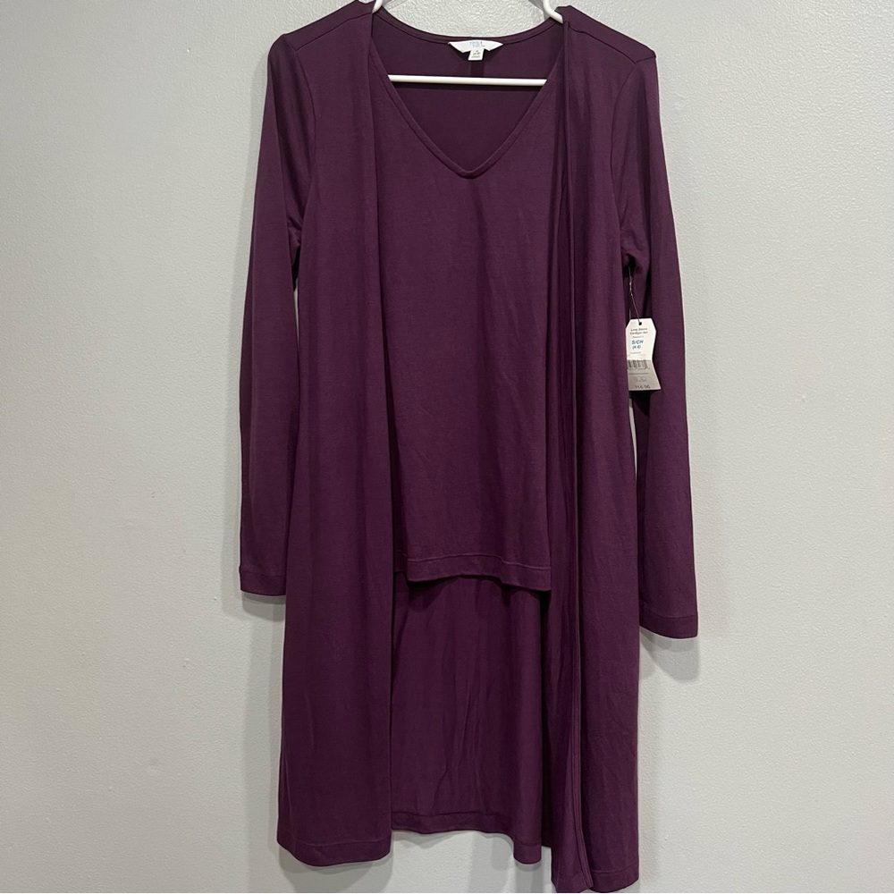 Women’s 2‎ in 1 cardigan and top, purple color size S